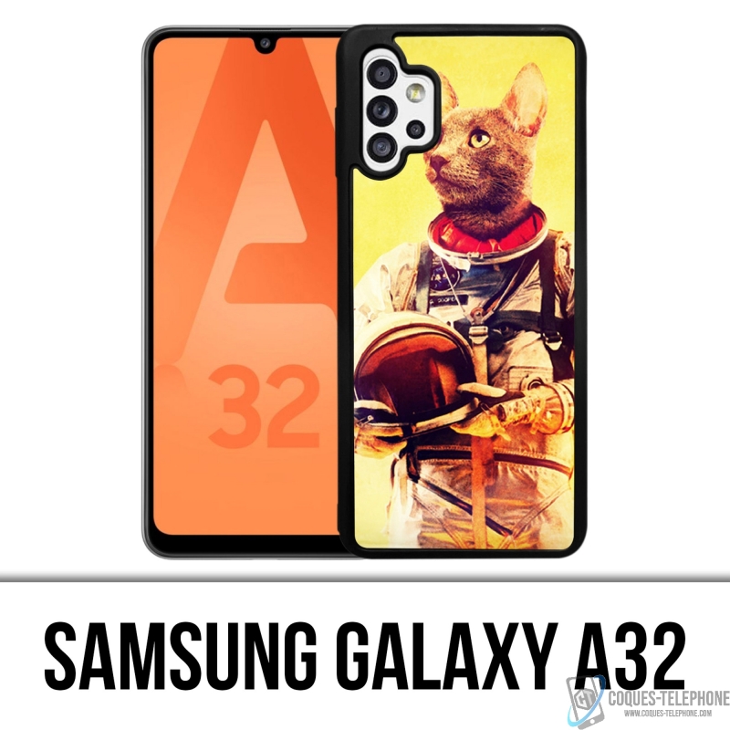 Coque Samsung Galaxy A32 - Animal Astronaute Chat