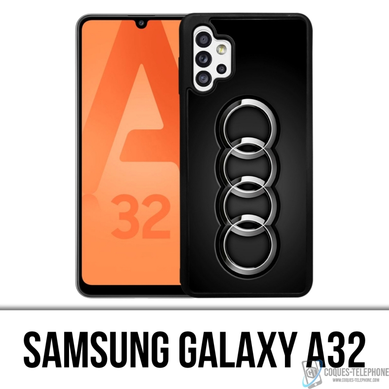 Coque Samsung Galaxy A32 - Audi Logo Métal