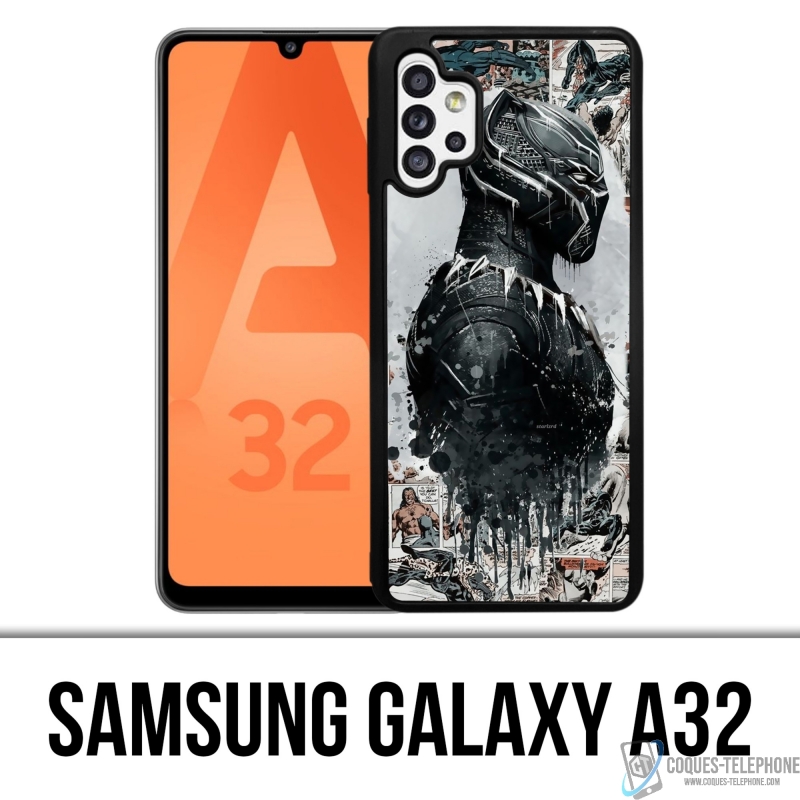 Funda Samsung Galaxy A32 - Black Panther Comics Splash