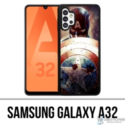 Coque Samsung Galaxy A32 - Captain America Grunge Avengers