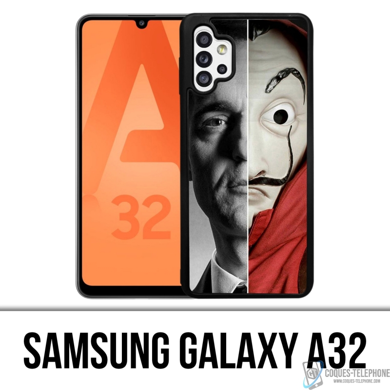 Cover Samsung Galaxy A32 - Casa De Papel Berlin Mask Split