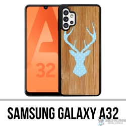 Coque Samsung Galaxy A32 - Cerf Bois Oiseau