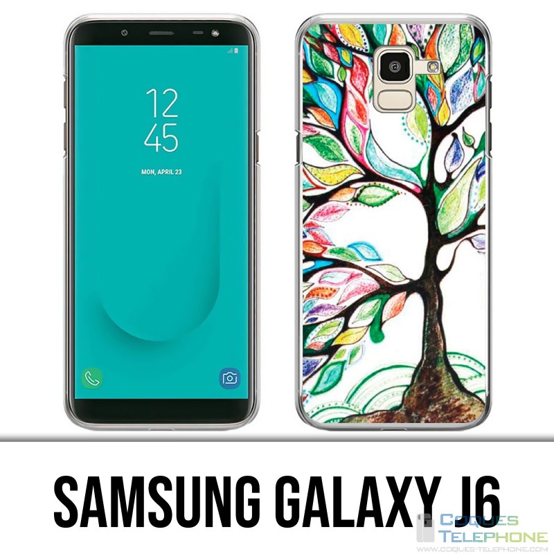 Samsung Galaxy J6 Hülle - Mehrfarbiger Baum