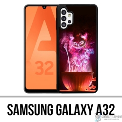 Samsung Galaxy A32 Case - Alice im Wunderland Tasse Katze