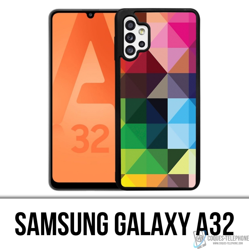 Coque Samsung Galaxy A32 - Cubes Multicolores