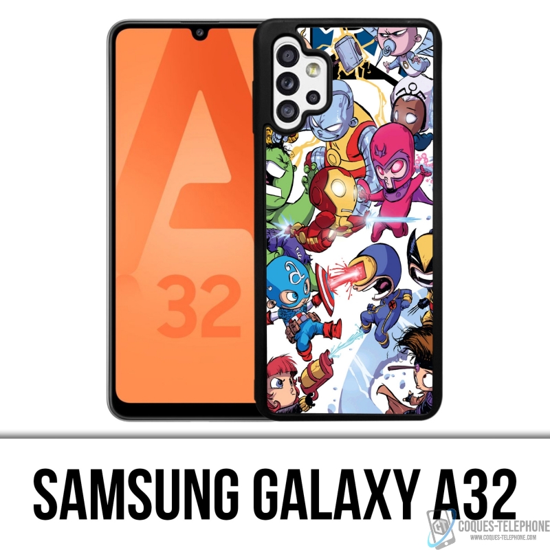 Coque Samsung Galaxy A32 - Cute Marvel Heroes