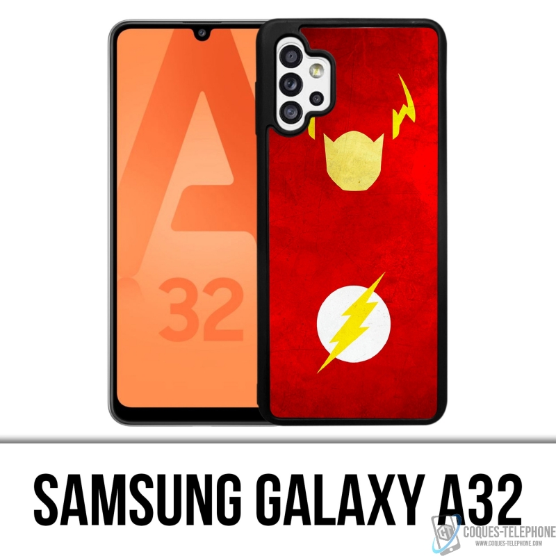 Coque Samsung Galaxy A32 - Dc Comics Flash Art Design