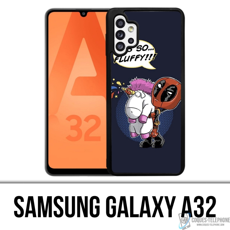 Coque Samsung Galaxy A32 - Deadpool Fluffy Licorne