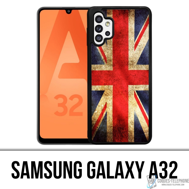 Custodia per Samsung Galaxy A32 - Bandiera vintage del Regno Unito