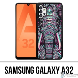 Funda Samsung Galaxy A32 - Elefante azteca de colores