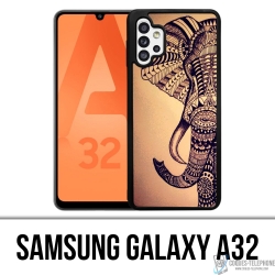 Coque Samsung Galaxy A32 - Éléphant Aztèque Vintage