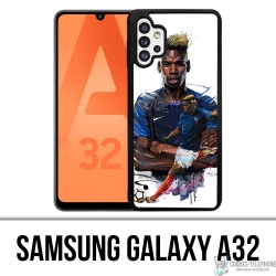 Funda Samsung Galaxy A32 - Dibujo de Pogba de fútbol de Francia