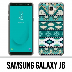 Samsung Galaxy J6 Hülle - Green Azteque