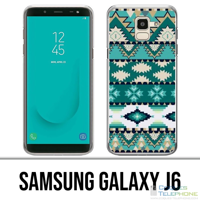 Coque Samsung Galaxy J6 - Azteque Vert