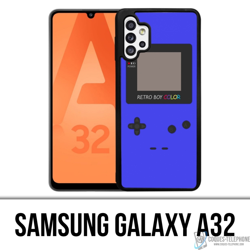 Coque Samsung Galaxy A32 - Game Boy Color Bleu