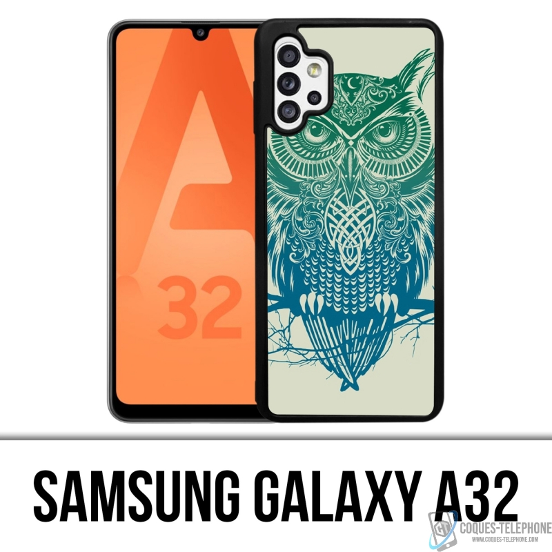 Coque Samsung Galaxy A32 - Hibou Abstrait