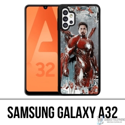 Coque Samsung Galaxy A32 - Iron Man Comics Splash