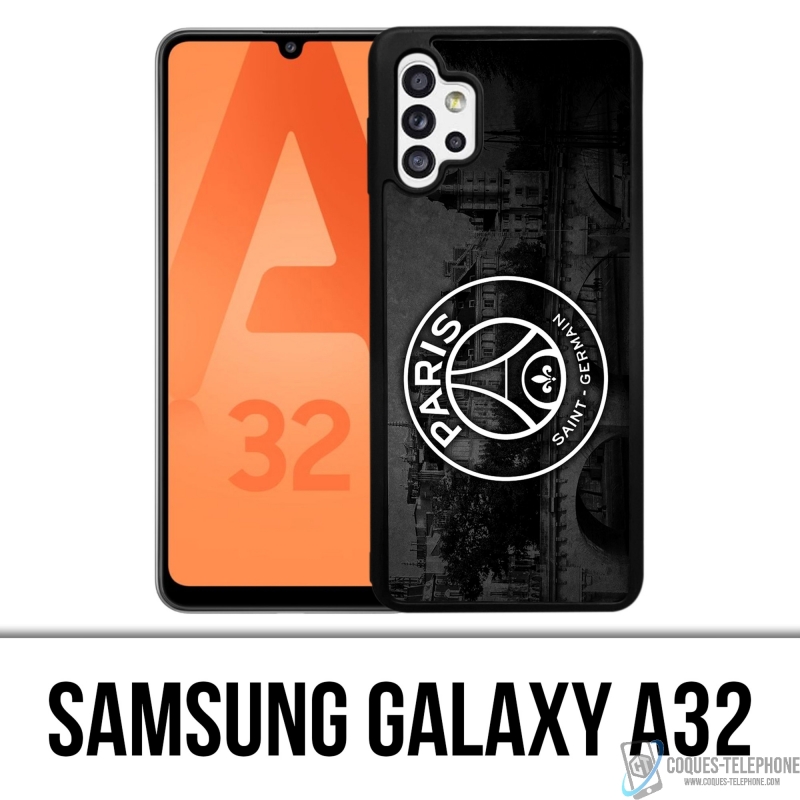 Funda Samsung Galaxy A32 - Logotipo Psg Fondo Negro