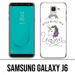 Coque Samsung Galaxy J6 - Bitch Please Unicorn Licorne