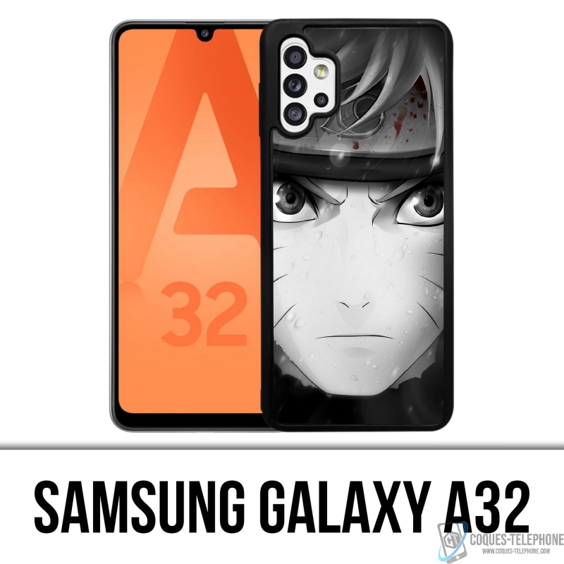 Custodia per Samsung Galaxy A32 - Naruto in bianco e nero