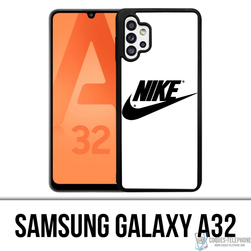 Coque Samsung Galaxy A32 - Nike Logo Blanc