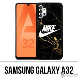 Samsung Galaxy A32 Case - Nike Logo Gold Marmor
