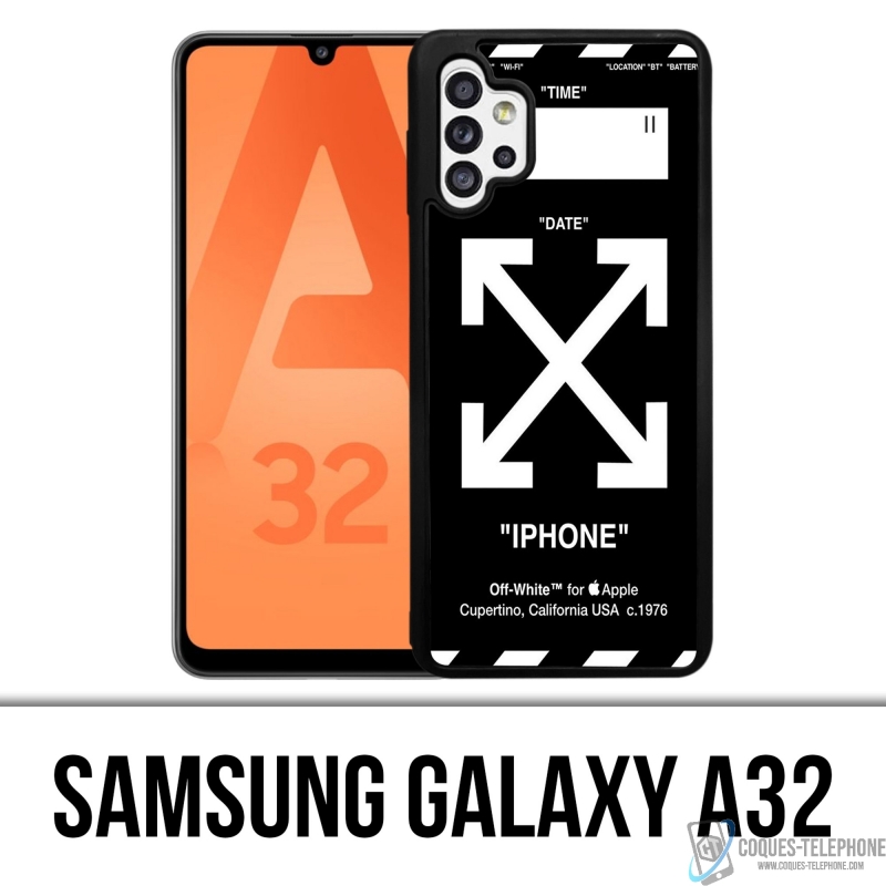 Samsung Galaxy A32 Case - Off White Schwarz