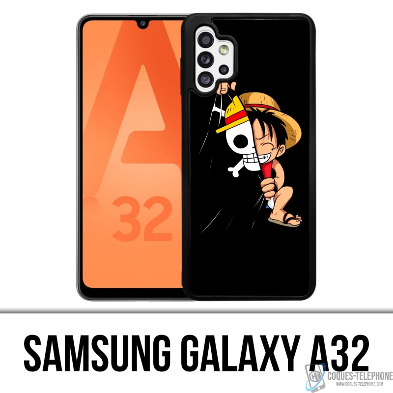 Samsung Galaxy A32 case - One Piece Baby Luffy Flag