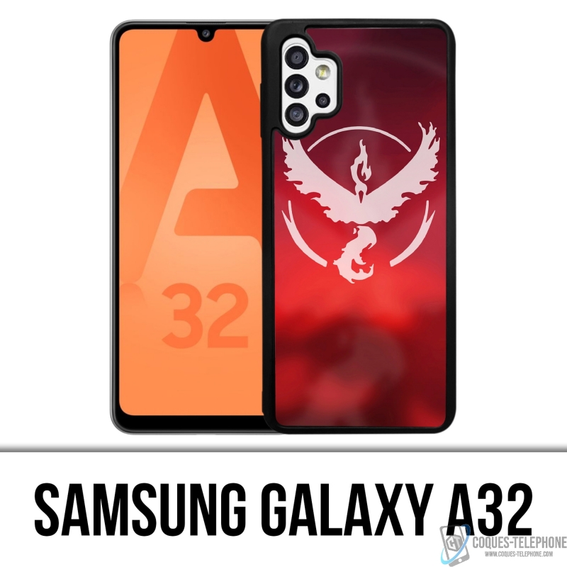 Coque Samsung Galaxy A32 - Pokémon Go Team Rouge Grunge