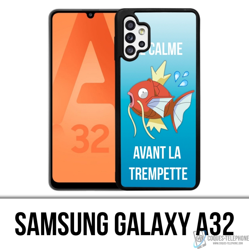 Coque Samsung Galaxy A32 - Pokémon Le Calme Avant La Trempette Magicarpe