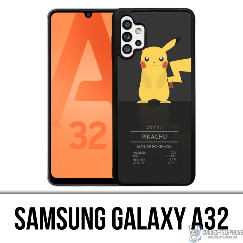 Custodia Samsung Galaxy A32 - Carta d'identità Pokémon Pikachu