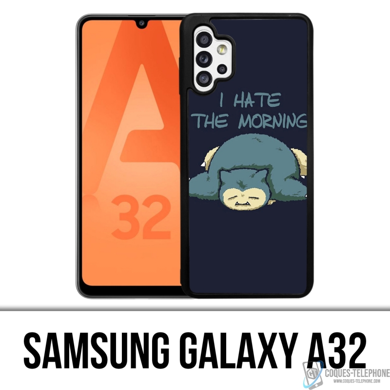 Custodia Samsung Galaxy A32 - Pokémon Snorlax Hate Morning