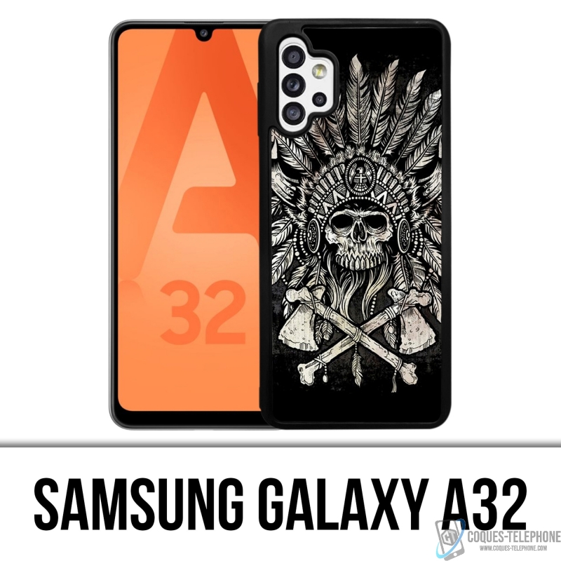 Coque Samsung Galaxy A32 - Skull Head Plumes