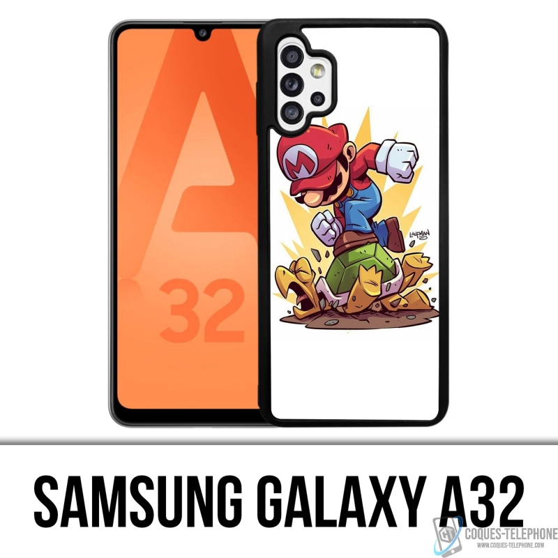 Funda Samsung Galaxy A32 - Tortuga de dibujos animados de Super Mario