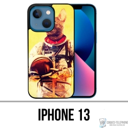 Coque iPhone 13 - Animal Astronaute Chat