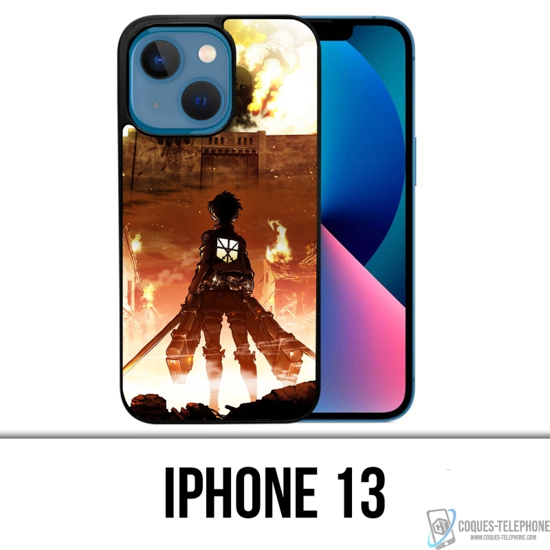 Coque iPhone 13 - Attak On Titan Poster