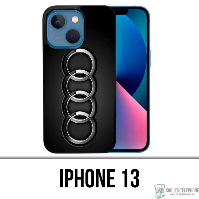 Coque iPhone 13 - Audi Logo Métal