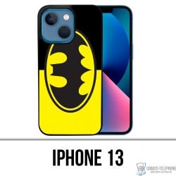 Coque iPhone 13 - Batman Logo Classic Jaune Noir