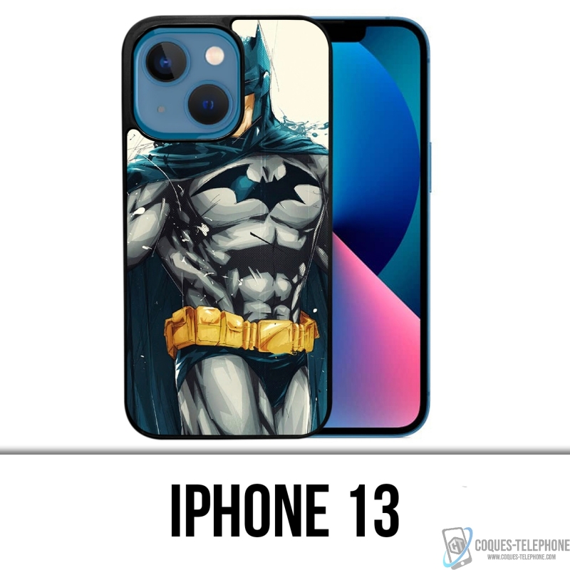 Coque iPhone 13 - Batman Paint Art