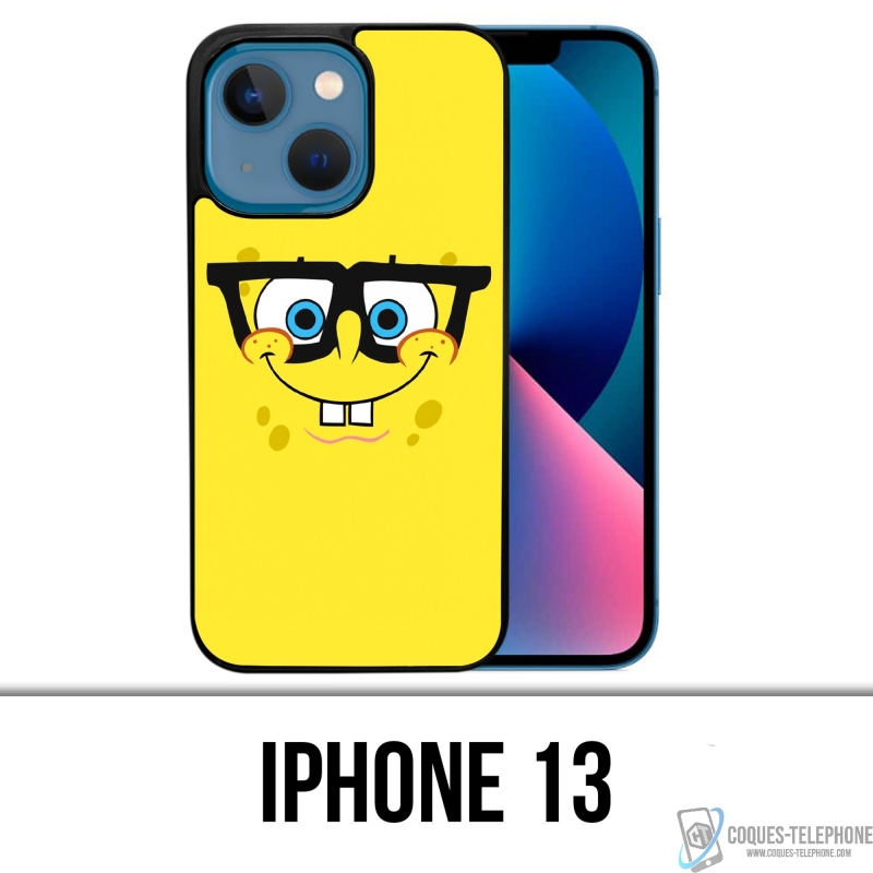 Coque iPhone 13 - Bob Éponge Lunettes