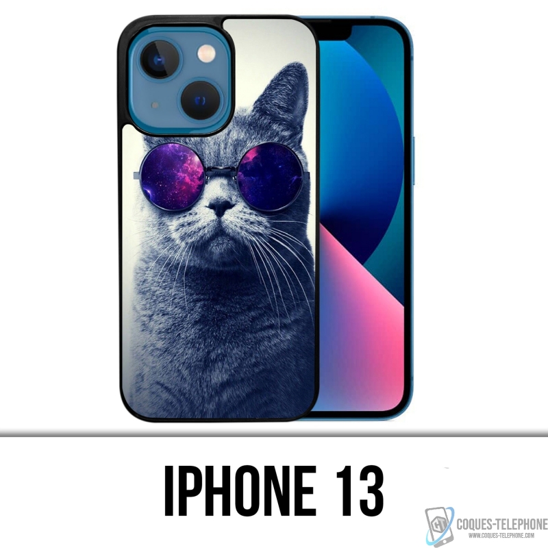 Custodia per iPhone 13 - Occhiali Galaxy Cat