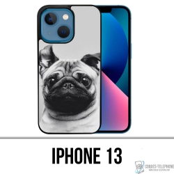 Custodia per iPhone 13 - Orecchie di cane da carlino