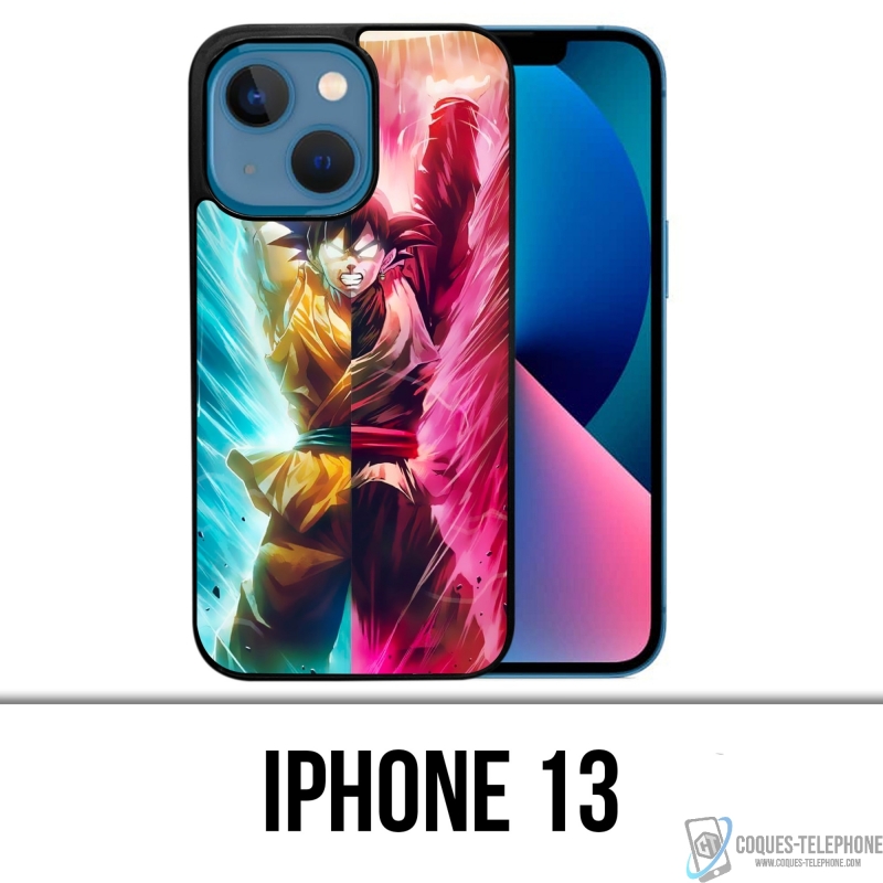 Custodia per iPhone 13 - Dragon Ball nera Goku