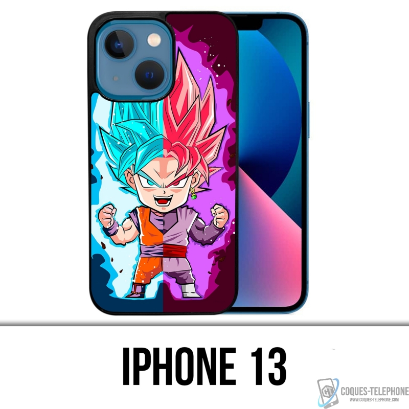 Funda para iPhone 13 - Dragon Ball Black Goku Cartoon