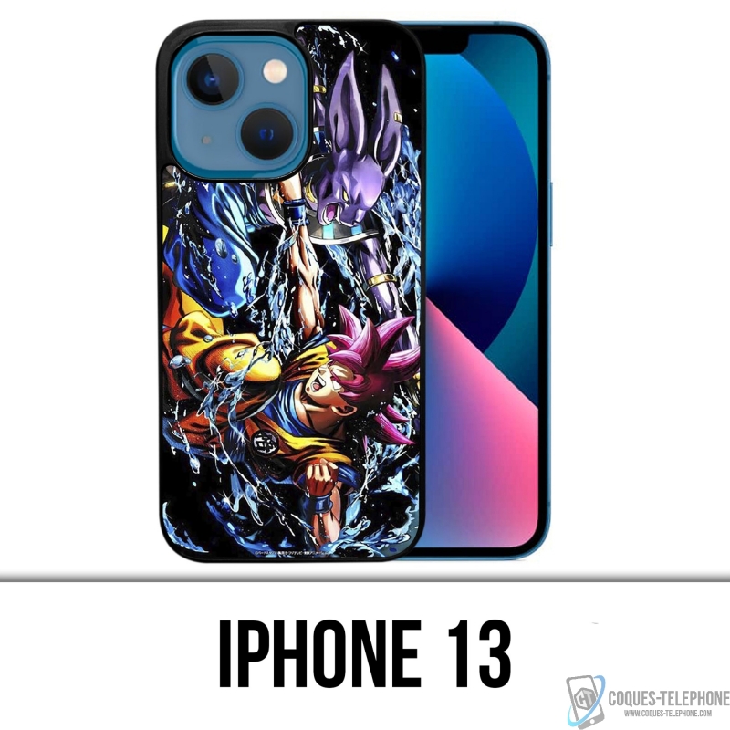 Coque iPhone 13 - Dragon Ball Goku Vs Beerus