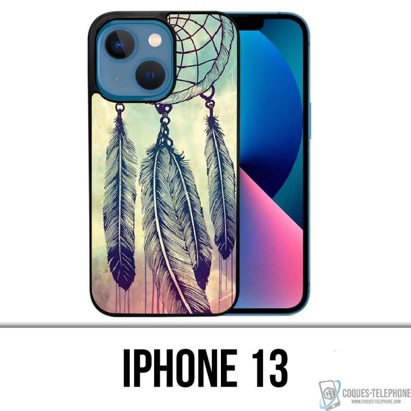 Funda para iPhone 13 - Atrapasueños con plumas