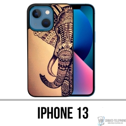 IPhone 13 Case - Aztekischer Elefant im Vintage-Stil