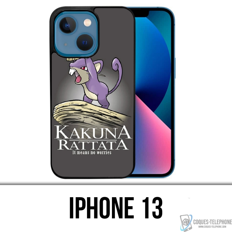 Coque iPhone 13 - Hakuna Rattata Pokémon Roi Lion