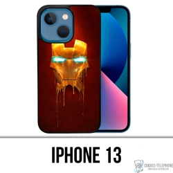 Coque iPhone 13 - Iron Man Gold
