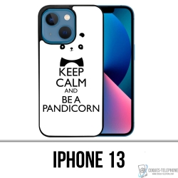 Cover iPhone 13 - Mantieni la calma Pandicorn Panda Unicorno